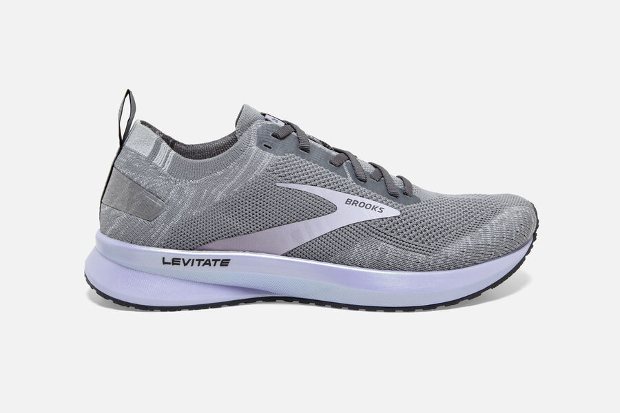 Brooks Israel Levitate 4 Road Running Shoes Womens - Grey/Purple - KTM-416509